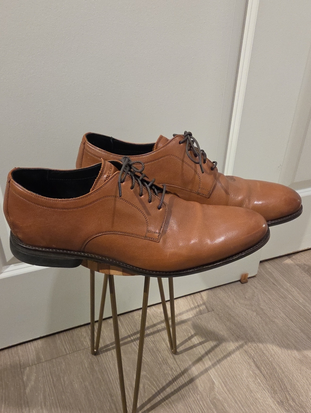 Cole Haan Cognac Leather Derby Shoes